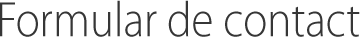 Formular de contact